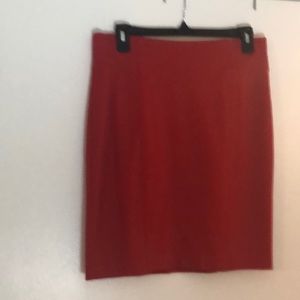 Red pencil skirt